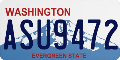 WA license plate ASU9472