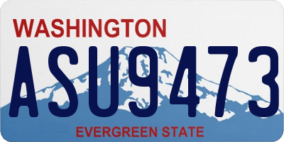 WA license plate ASU9473