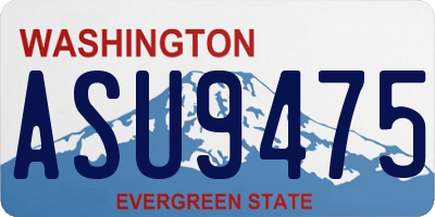 WA license plate ASU9475