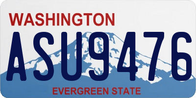 WA license plate ASU9476