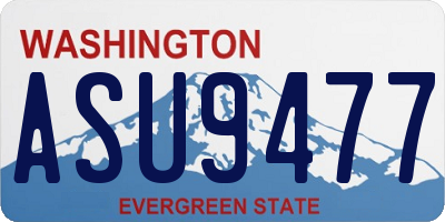 WA license plate ASU9477