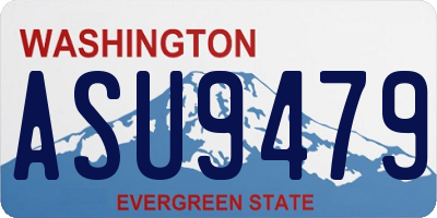 WA license plate ASU9479