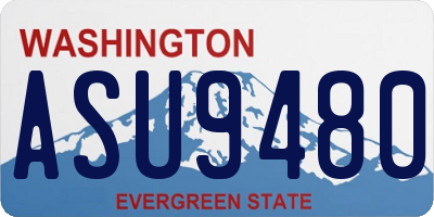 WA license plate ASU9480