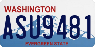 WA license plate ASU9481
