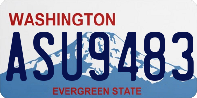 WA license plate ASU9483