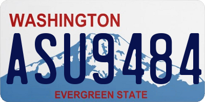 WA license plate ASU9484