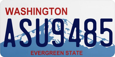 WA license plate ASU9485