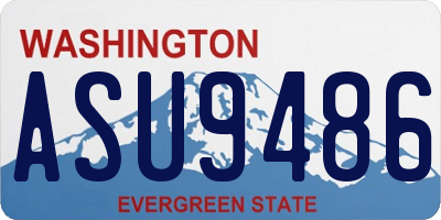 WA license plate ASU9486
