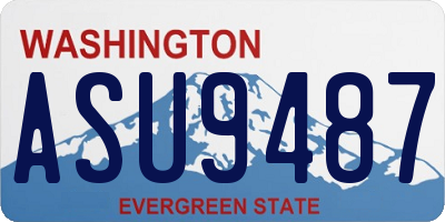 WA license plate ASU9487