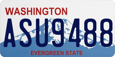 WA license plate ASU9488