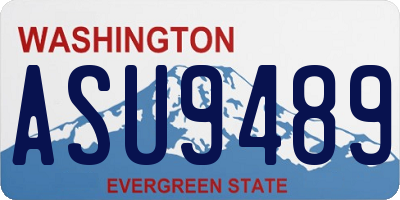 WA license plate ASU9489