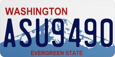 WA license plate ASU9490