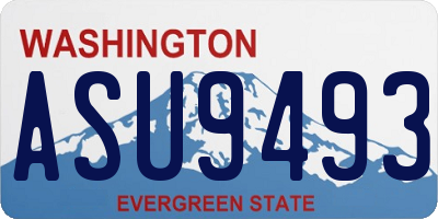 WA license plate ASU9493