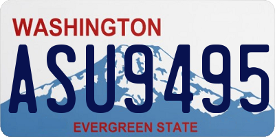WA license plate ASU9495