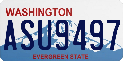 WA license plate ASU9497
