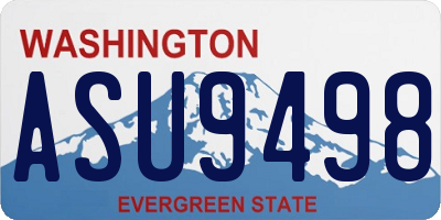 WA license plate ASU9498
