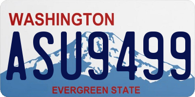 WA license plate ASU9499