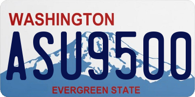 WA license plate ASU9500