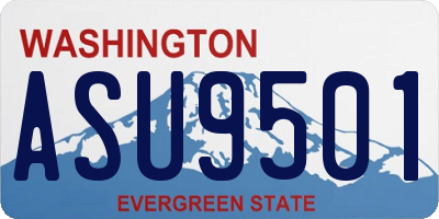 WA license plate ASU9501