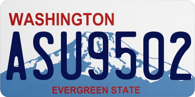 WA license plate ASU9502