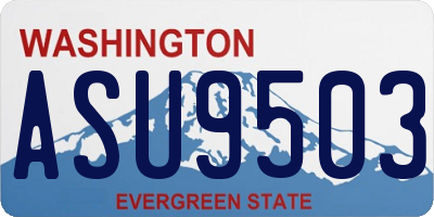 WA license plate ASU9503