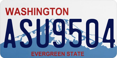 WA license plate ASU9504