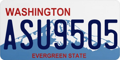 WA license plate ASU9505