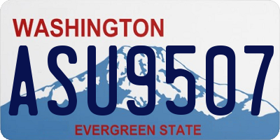 WA license plate ASU9507