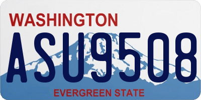 WA license plate ASU9508
