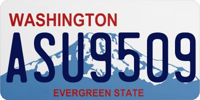 WA license plate ASU9509