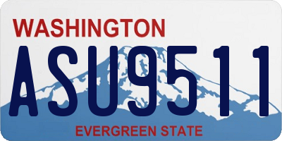 WA license plate ASU9511