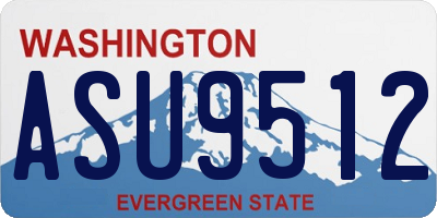 WA license plate ASU9512