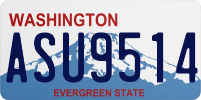 WA license plate ASU9514