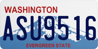 WA license plate ASU9516