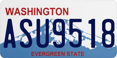 WA license plate ASU9518