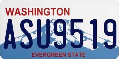 WA license plate ASU9519