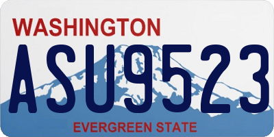 WA license plate ASU9523
