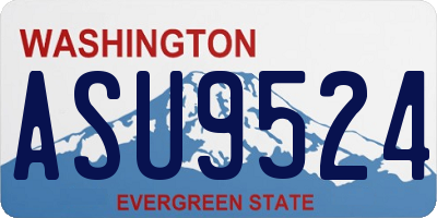 WA license plate ASU9524