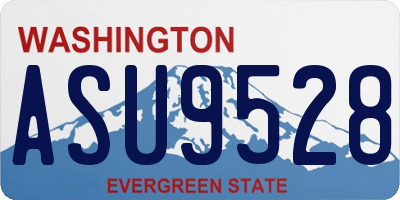 WA license plate ASU9528