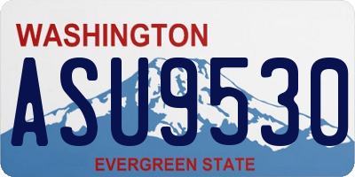 WA license plate ASU9530