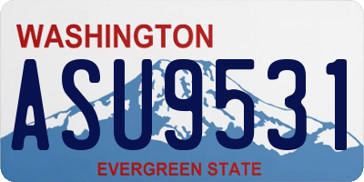 WA license plate ASU9531