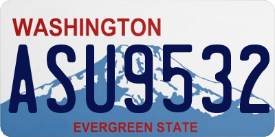 WA license plate ASU9532