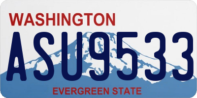 WA license plate ASU9533