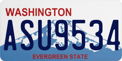 WA license plate ASU9534