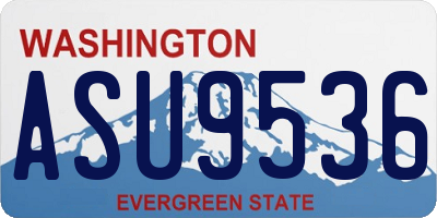 WA license plate ASU9536