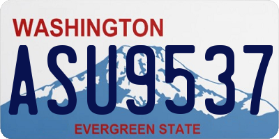 WA license plate ASU9537