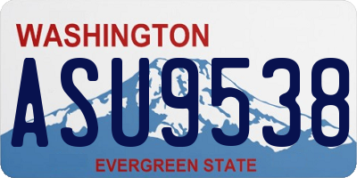 WA license plate ASU9538