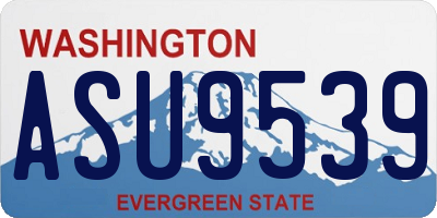 WA license plate ASU9539