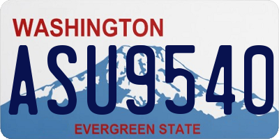 WA license plate ASU9540