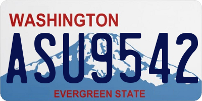 WA license plate ASU9542